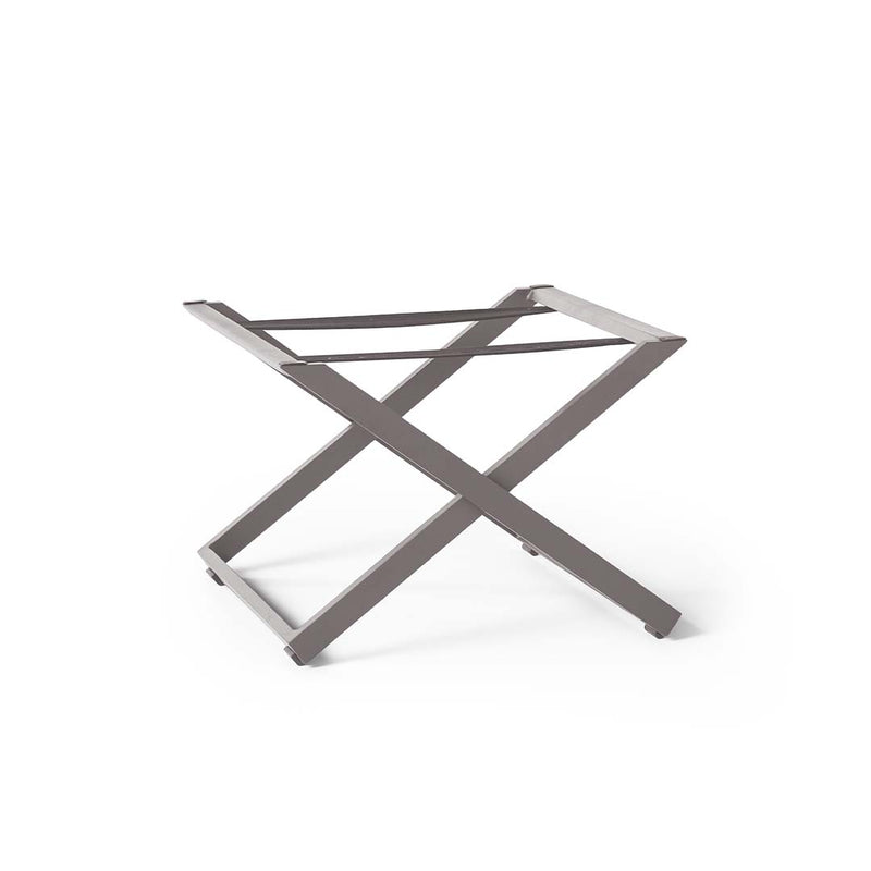 Bistro Folding Side Table with Lift-Off Tray in Quartz Grey Aluminum