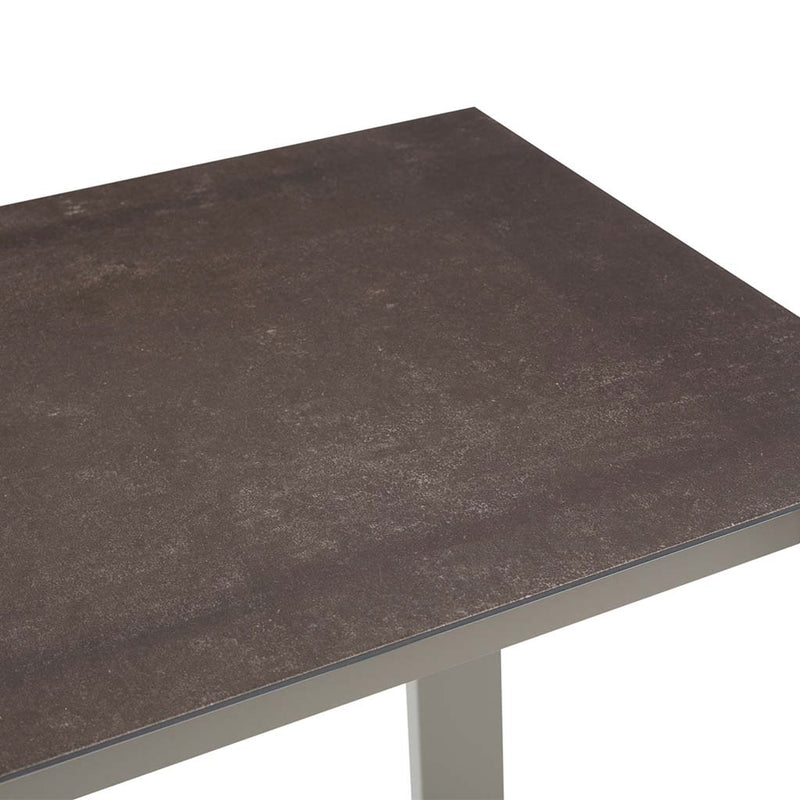 Ventura 48" Bar Table in Quartz Grey - Ceramic-Style Glass Top