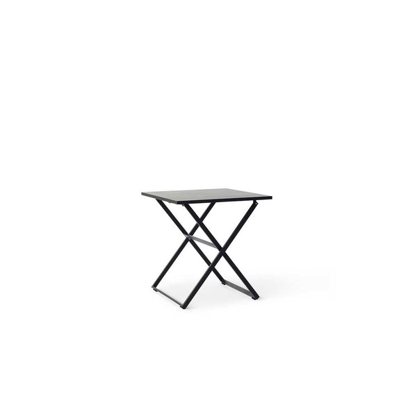 Bistro Folding Dining Table in Charcoal Aluminum