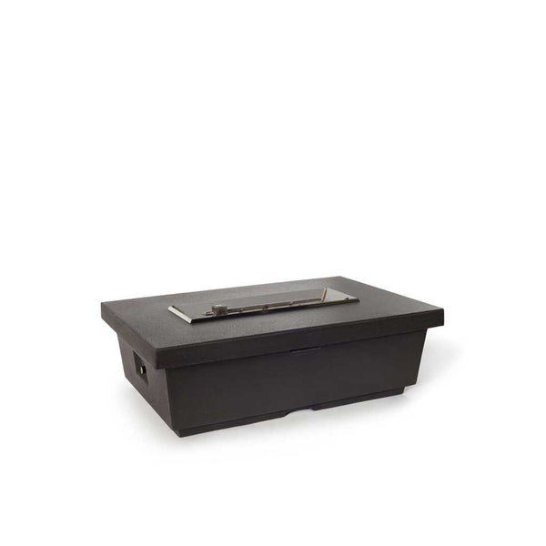 Contempo Select Rectangular Fire Table with Drawer in Black Lava