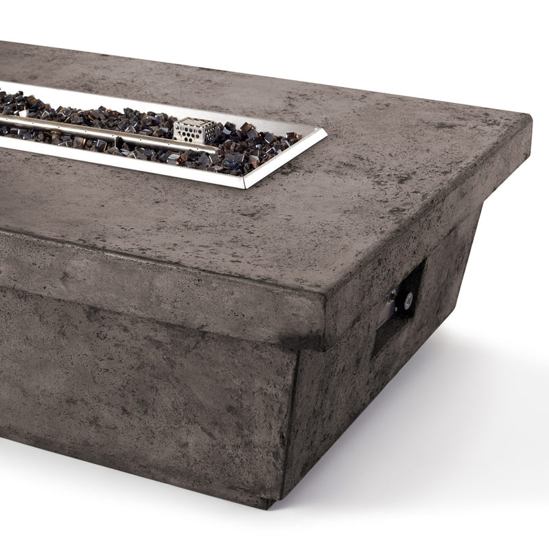 Contempo Rectangular Fire Table in Dark Basalt
