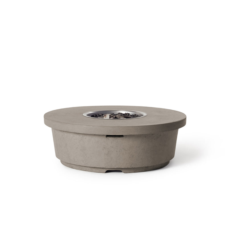 Contempo Round Fire Table in Light Basalt