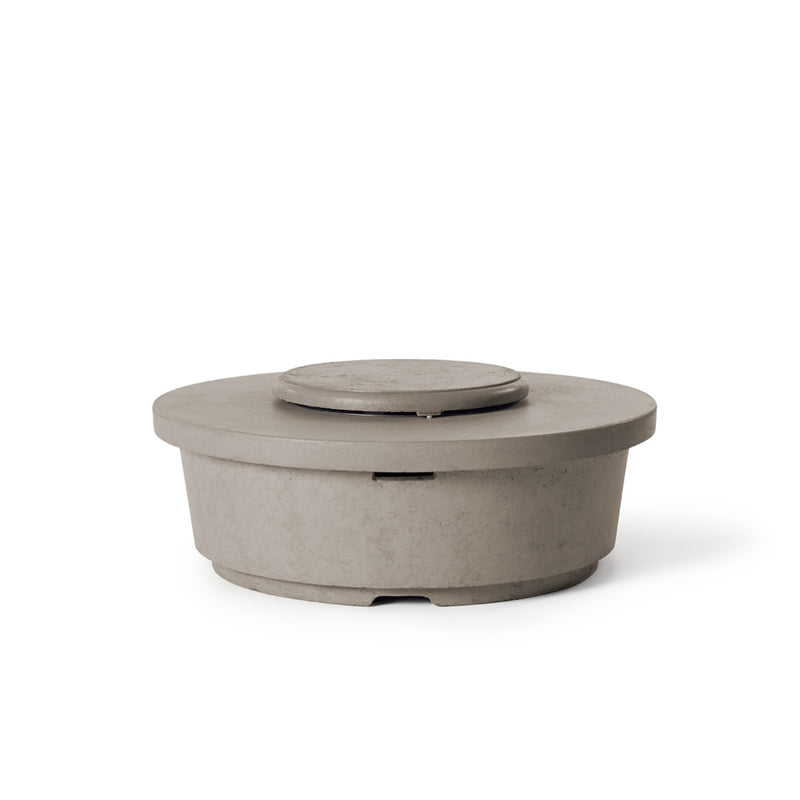 Contempo Round Fire Table in Light Basalt