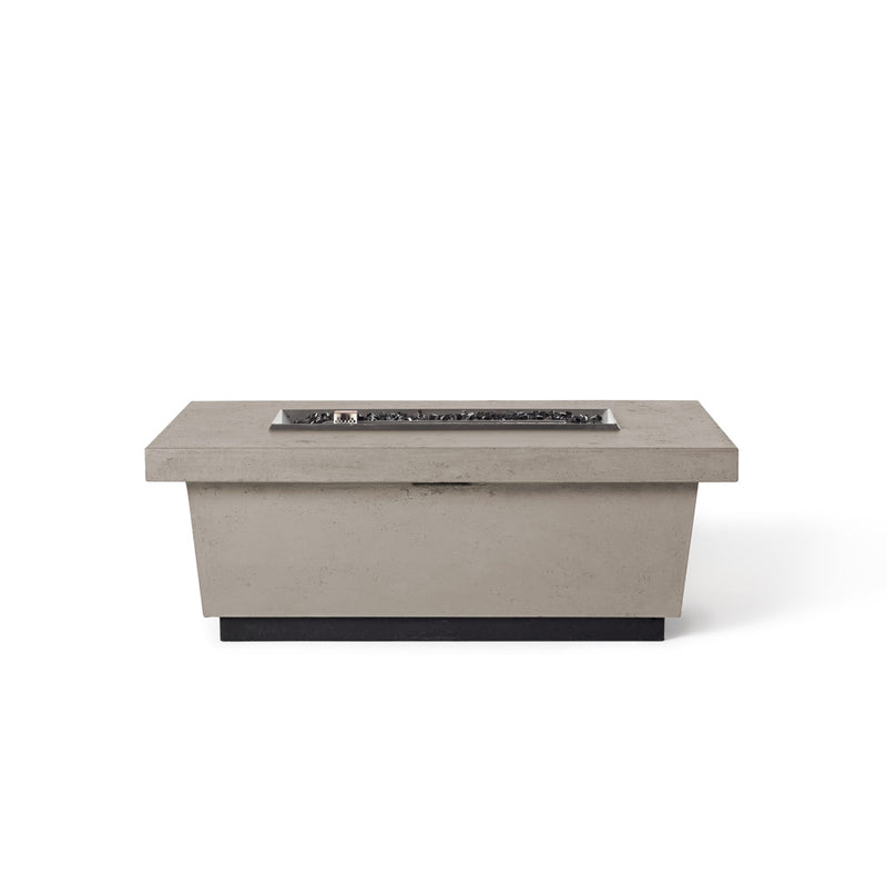 Contempo Select Rectangular Fire Table with Drawer in Light Basalt