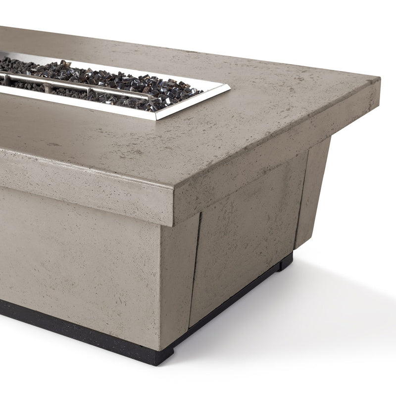Contempo Select Rectangular Fire Table with Drawer in Light Basalt