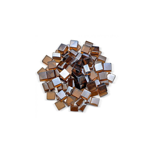 Cubed Copper Luster Fire Glass (10 lbs)