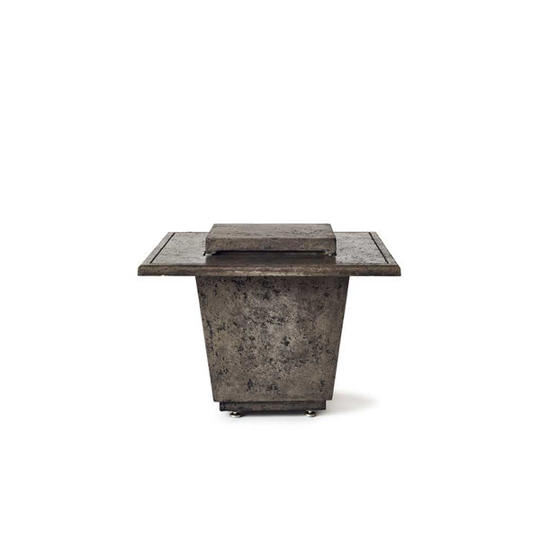 Contempo and Indio Square Fire Table Lid in Dark Basalt