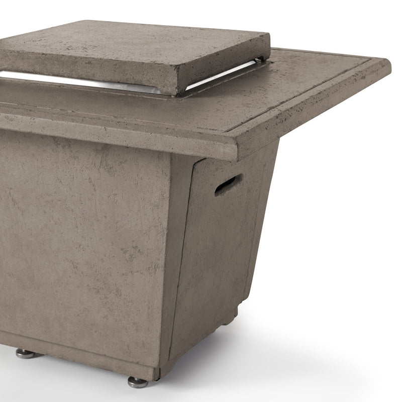 Indio Square Fire Table in Light Basalt