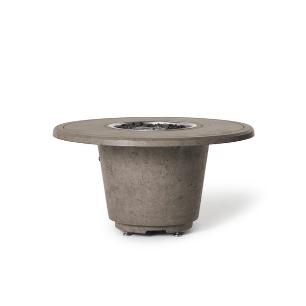 Indio Round Fire Table in Light Basalt