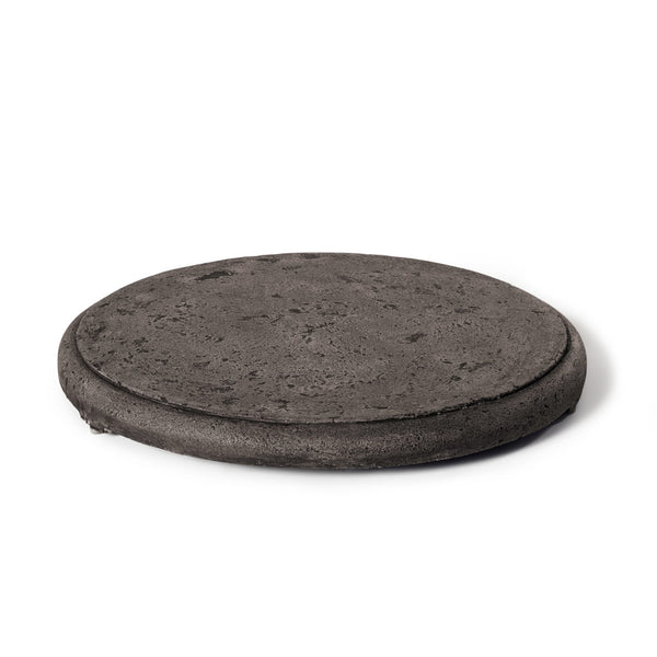 Contempo and Indio Round Fire Table Lid in Dark Basalt