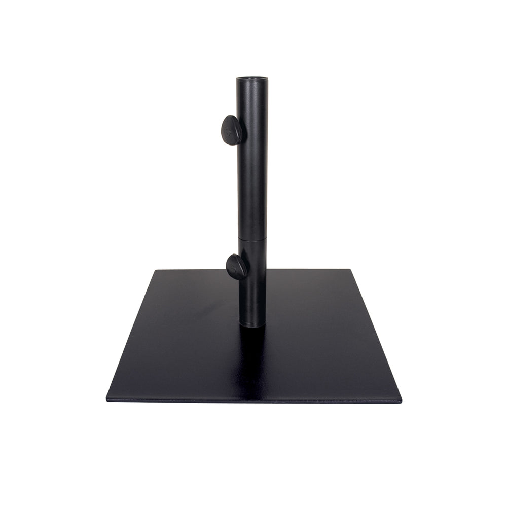 flat patio umbrella base Tangkula 36LBS Square Base, Heavy Duty Umbrella Stand with 3 Adapters, 20”x20” Weighted Outdoor Umbrella Stand with Adjustable Foot, Suitable for Backyard, Deck, Poolside : Patio, Lawn making it a reliable everyday market umbrella stand for patios Tropishade Black Steel Umbrella Base