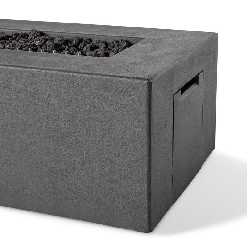 Tahoe Rectangular Fire Table (Natural Gas) - Carbon