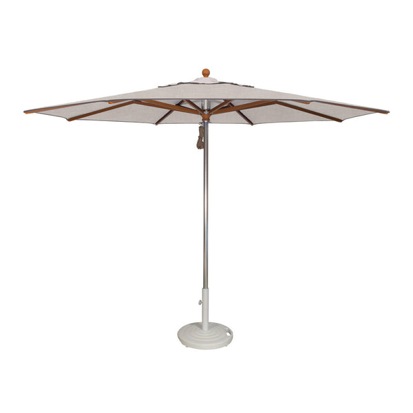 Vienna Alu Teak 11' Market Umbrella in Cast Silver